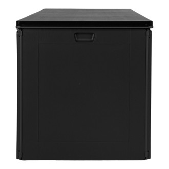 Skrzynia ogrodowa Dubrovni 680L 146,5x71cm czarna House Nordic