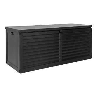 Skrzynia ogrodowa Dubrovni 680L 146,5x61cm czarna House Nordic