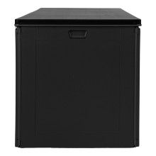Skrzynia ogrodowa Dubrovni 680L 146,5x61cm czarna House Nordic