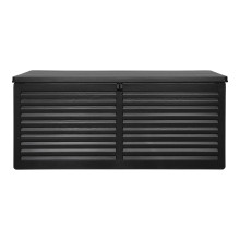 Skrzynia ogrodowa Dubrovni 680L 146,5x61cm czarna House Nordic