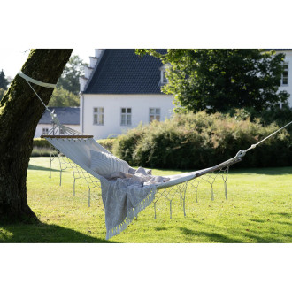 Hamak wiszący bawełniany z chwostami Edessa biały House Nordic