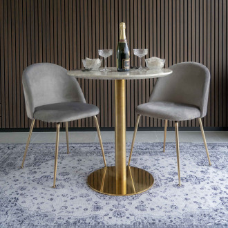 Czarne krzesło welurowe ze złotymi nogami Geneve House Nordic