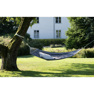 Hamak ogrodowy w paski Lamia 200x120cm szary House Nordic