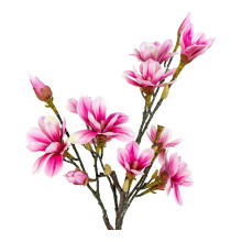 Sztuczna roślina różowa Magnolia 74cm House Nordic