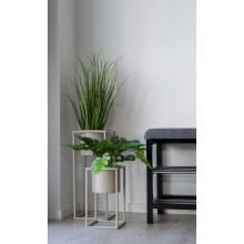 Zestaw 2 kwietników metalowych stojących  Marla beżowy House Nordic