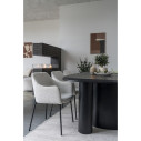 Krzesło fotelowe tkanina boucle Melilla biały / czarny House Nordic