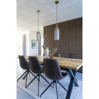 Krzesło obrotowe z ekoskóry w stylu vintage Monaco ciemny brąz House Nordic