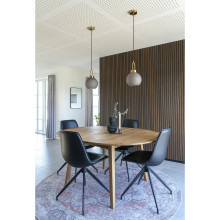 Krzesło obrotowe z ekoskóry w stylu vintage Monaco czarne House Nordic
