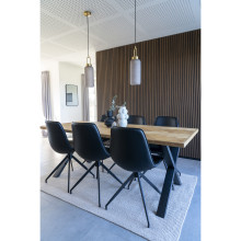 Krzesło obrotowe z ekoskóry w stylu vintage Monaco czarne House Nordic