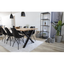 Krzesło z tworzywa z poduszką Oslo czarne House Nordic