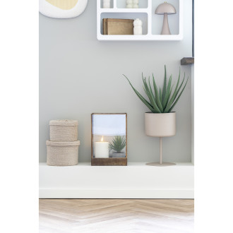 Osłonka  / doniczka metalowa na nóżce Trofa 21,5cm kaszmirowa House Nordic