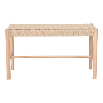 Ławka drewniana z plecionym siedziskiem Abano 80cm House Nordic