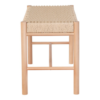 Ławka drewniana z plecionym siedziskiem Abano 80cm House Nordic