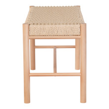 Ławka drewniana z plecionym siedziskiem Abano 80cm House Nordic