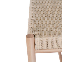 Ławka drewniana z plecionym siedziskiem Abano 80cm House Nordic