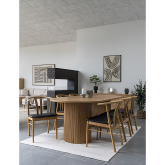 Krzesło drewniane z siedziskiem z ekoskóry Artenara buk / czarny House Nordic
