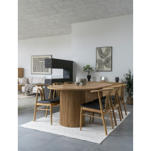 Krzesło drewniane z siedziskiem z ekoskóry Artenara buk / czarny House Nordic