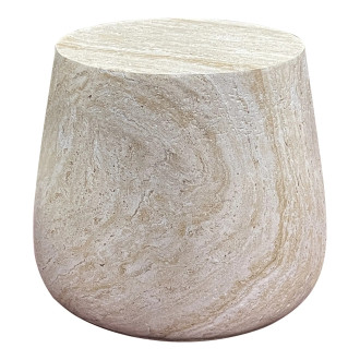 Stolik pomocniczy japandi Bonn 47cm imitacja kamienia House Nordic