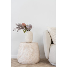 Stolik pomocniczy japandi Bonn 47cm imitacja kamienia House Nordic