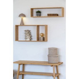 Półka bambusowa na ścianę Ember 70x15x19,5cm House Nordic