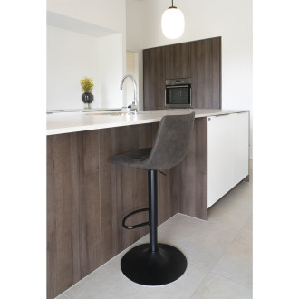 Hoker pikowany na czarnej nodze Middelfart ciemny szary House Nordic