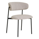 Krzesło tapicerowane Mira boucle piaskowy / czarny House Nordic
