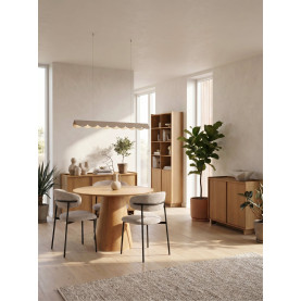 Krzesło tapicerowane Mira boucle piaskowy / czarny House Nordic 2
