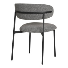 Krzesło tapicerowane Mira boucle szary / czarny House Nordic