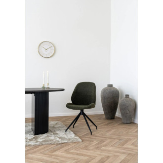 Krzesło tapicerowane Monte Carlo zielona boucla / czarny House Nordic