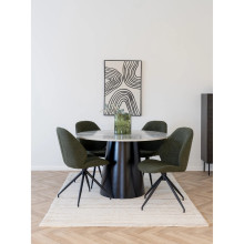 Krzesło tapicerowane Monte Carlo zielona boucla / czarny House Nordic