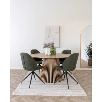 Krzesło tapicerowane Monte Carlo zielona boucla / czarny House Nordic