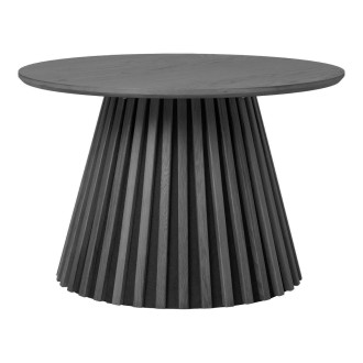 Stolik kawowy fornirowany na podstawie z lameli Osaka 70cm dąb czarny House Nordic