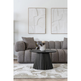 Stolik kawowy fornirowany na podstawie z lameli Osaka 70cm dąb czarny House Nordic 2