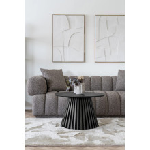 Stolik kawowy fornirowany na podstawie z lameli Osaka 70cm dąb czarny House Nordic
