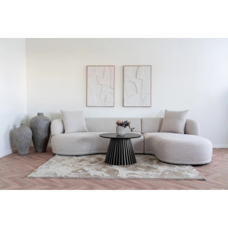 Stolik kawowy fornirowany na podstawie z lameli Osaka 70cm dąb czarny House Nordic