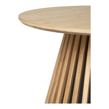 Stolik kawowy fornirowany na podstawie z lameli Osaka 70cm dąb naturalny House Nordic