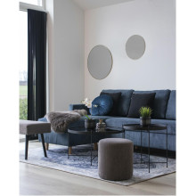 Stolik pomocniczy szklany z tacą Venezia 48cm czarny House Nordic