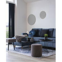 Stolik okrągły szklany z tacą Venezia 70cm czarny House Nordic