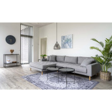Stolik pomocniczy szklany z tacą Venezia 48cm czarny House Nordic