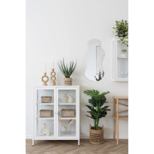 Świecznik ceramiczny japandi brązowy House Nordic