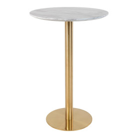 Stół barowy na jednej nodze Bolzano 70cm imitacja marmuru / złoty House Nordic 2