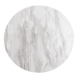 Stół okrągły na jednej nodze Bolzano 90cm imitacja marmuru / złoty House Nordic