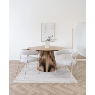 Krzesło tapicerowane Trivio boucle beż / kaszmir House Nordic