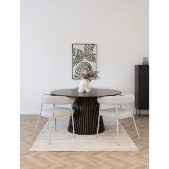 Krzesło tapicerowane Trivio boucle beż / kaszmir House Nordic