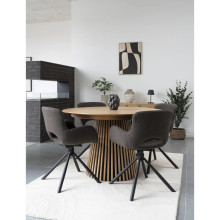 Stół fornirowany rozkładany na podstawie z lameli Osaka 120/200cm dąb naturalny House Nordic