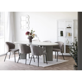 Stół owalny modern Nagano 100x220cm piaskowy House Nordic