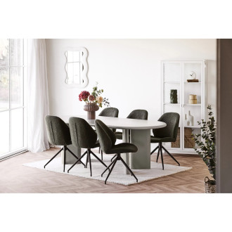 Stół owalny modern Nagano 100x220cm piaskowy House Nordic