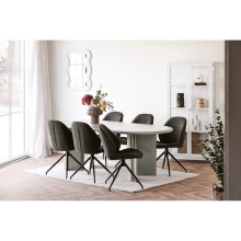Stół owalny modern Nagano 100x220cm piaskowy House Nordic
