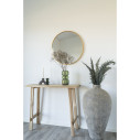 Lustro okrągłe w złotej ramie Madrid 60cm House Nordic