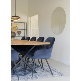Lustro okrągłe w złotej ramie Jersey 100cm House Nordic 2